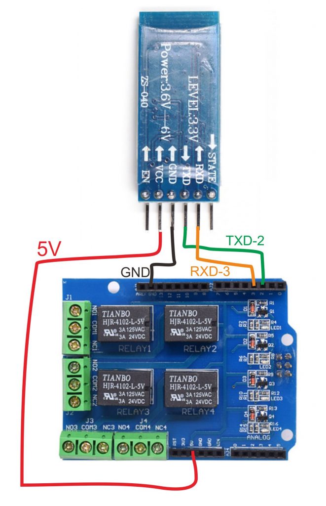 Arduino + Shield Arduino + Bluetooth